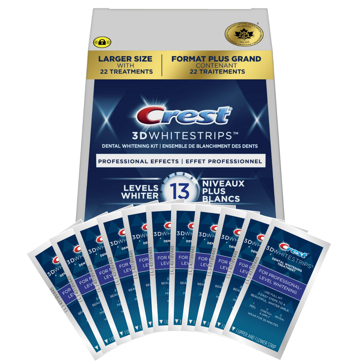 Bieliace Pásiky Crest Professional Effects 13 Levels Whiter Whitestrips