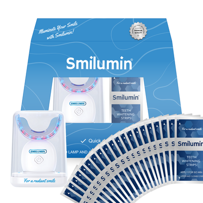 Smilumin – Súprava na starostlivosť o zuby s LED lampou a pásikmi
