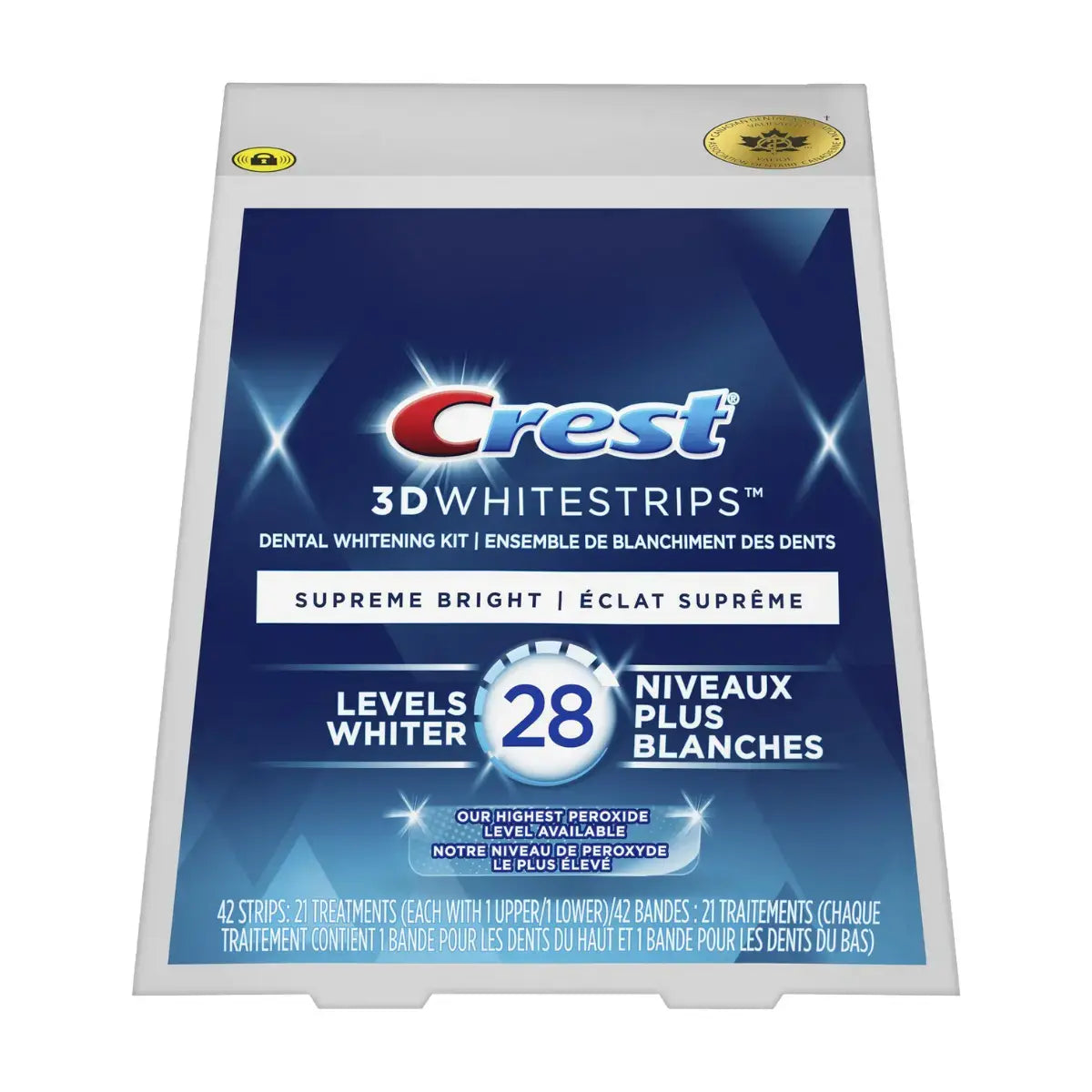 Bieliace Pásiky Crest Supreme Bright 28 Levels Whiter Whitestrips