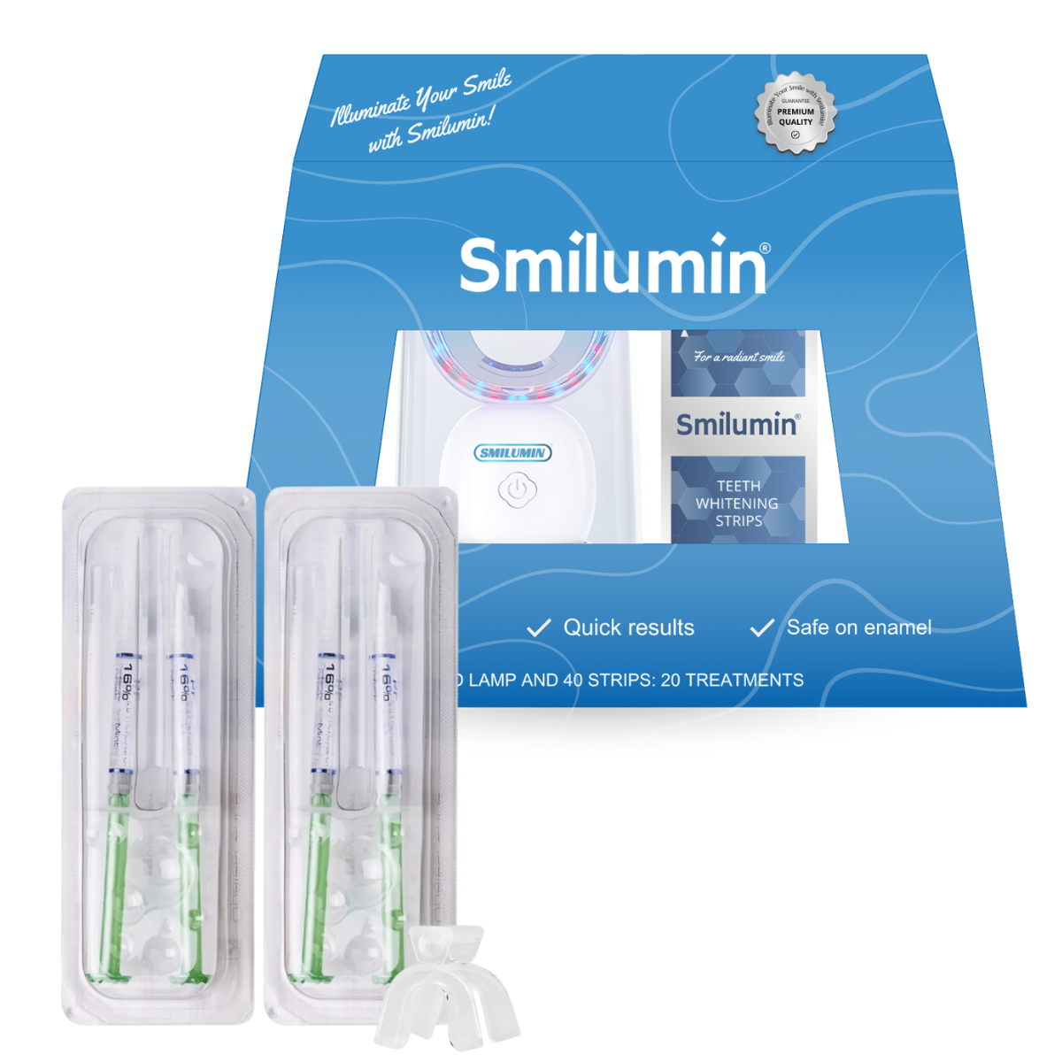Balinošais komplekts Smilumin ar Opalescence 16% gelu