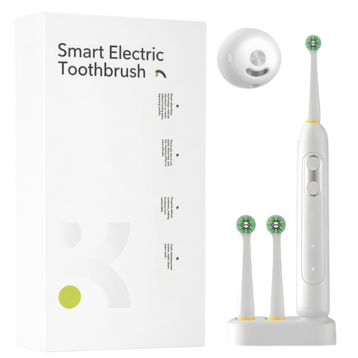 Elektrická zubná kefka biela s UV sterilizátorom + 2 hlavice